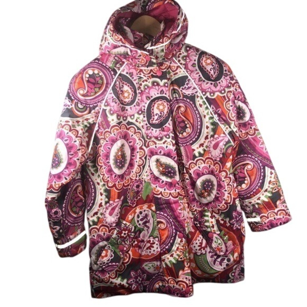 Hanna Andersson Paisley Hooded Jacket Size 10